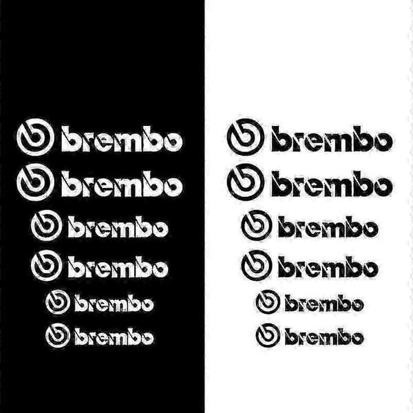 6pcs Car Brake Caliper Sticker For Brembo Reflective Letters Vehicle Decal Zzj Silver Silver