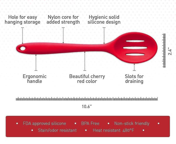 Premium silikonøse med hygienisk solid belegg, bonus 101 matlagingstips