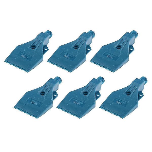 1/4\" Gjengestørrelse, Flat Vindstråle Luftblåsemunnstykke Spray 3 Hull Blå X6