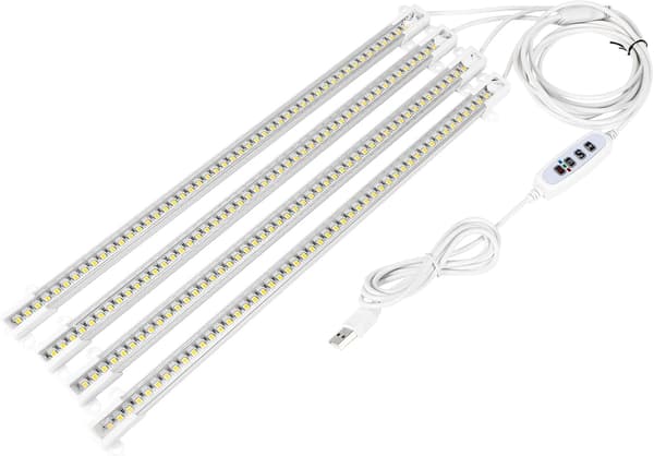 Fuld-spektrum LED-vækstlysstrimler med automatisk timer 3 9 12 timer 192 LED'er til indendørs planter hydroponik frøplanter