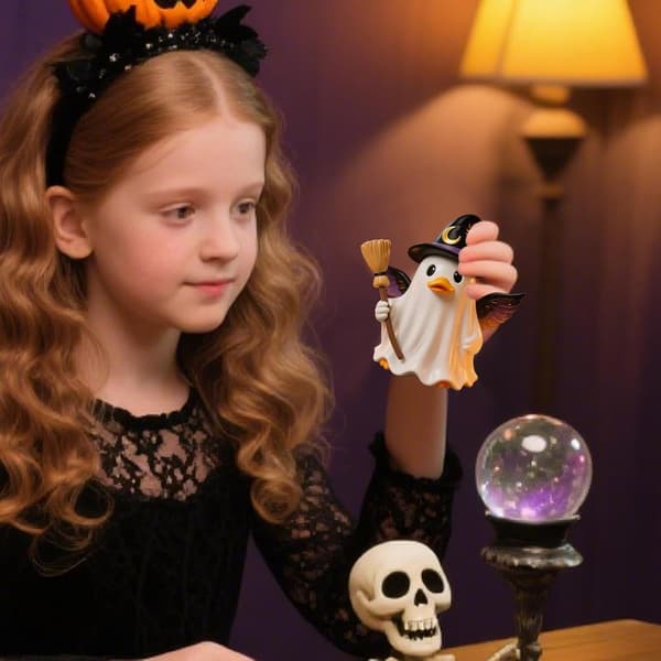 Halloween-aavehahmo hartsiaaveet ankkaveistoskoriste -