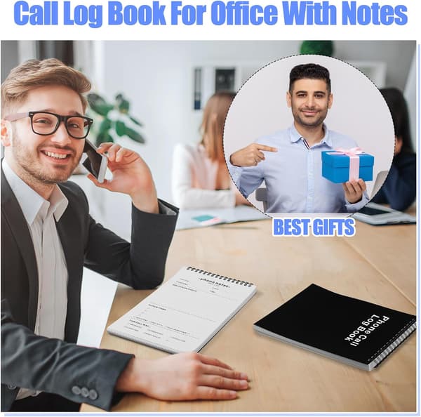 Opkaldslog Notesblok til arbejde 80 ark, 1 stk, Lodret varepakkeantal - item_package_quantity