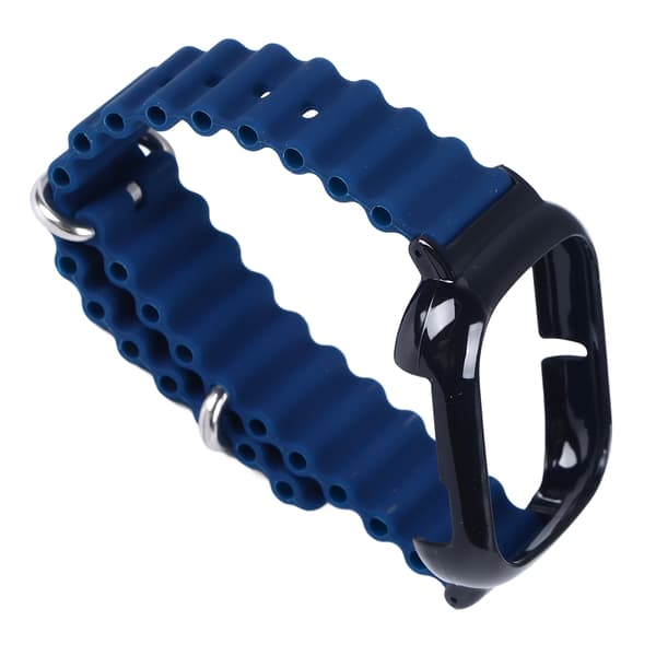 Watch Strap Adjustable Soft Skin-friendly Durable Watch Band with Protective Case for Honor Watch 4 Midnight Blue