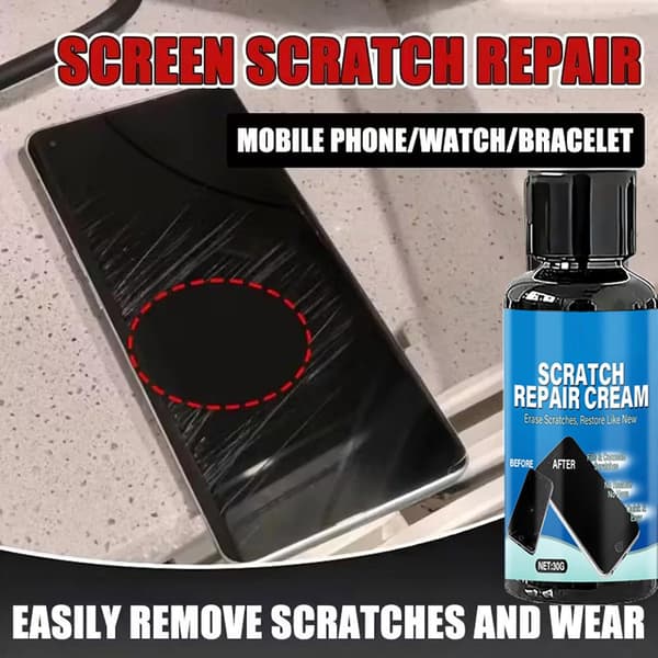 smartphone Kratzer repair with as complete quick solution 100g+sponge - 100g+schwamm