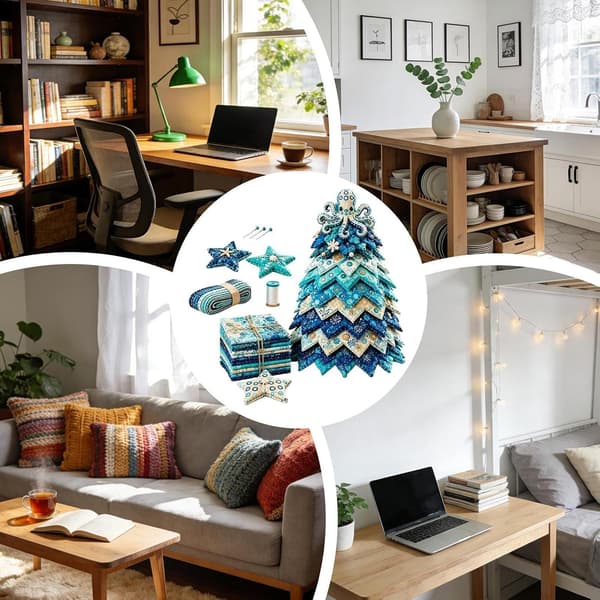 Julgrans-Quilt-set – Kustsemester, tärning A. - A.