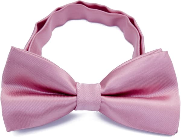 Klassiska pojkflugor - Formell bröllopsfluga i justerbart siden för barn, rosa