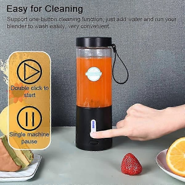 Personal Blender för smoothies och shakes Smoothie Blender Minimaskin 530ML Svart