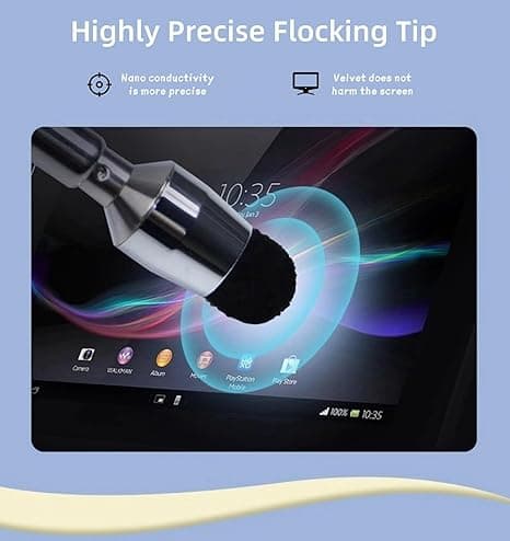 Universal Telescopic Stylus Pen for Touchscreens, Retractable Tip, Extendable High Precision & Soft, Stylus Pen for Touch Black)