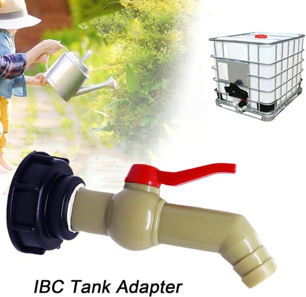 IBC Tankhane IBC Aftapningshane IBC Tankadapter Tanklåg S60x6 Ventilhane til Regnvandsopsamler Aftapningsforbindelse