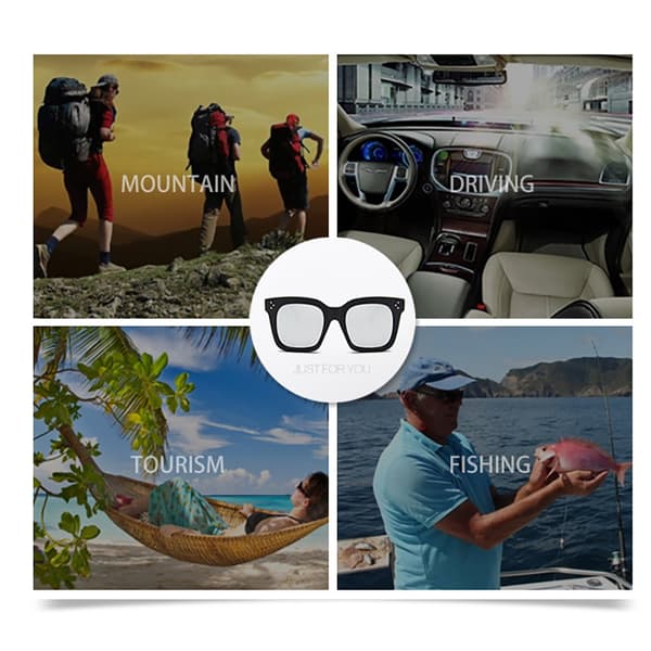 Stylish High Quality Polarized Sunglasses Svart Gradient Grå