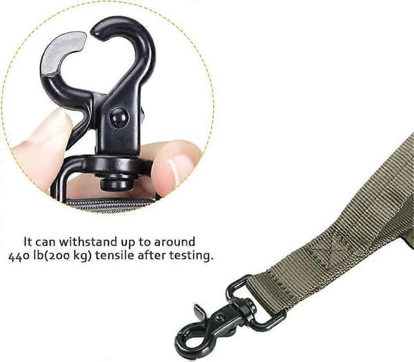 Military Bungee Leash Elastic Leash Rope with 2 Padded Control Handles for Medium and Small Dogs (Ranger Green)