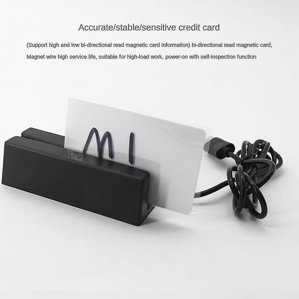 MSR90 USB Magnetic Card Reader for Magnetic Cards 3 Tracks Mini Swiper For USB PC-yux