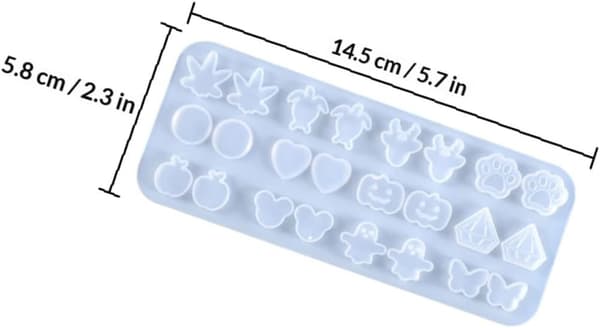 Mini silikone øreringeform DIY krystal epoxyharpiksform til øreringe smykkefremstilling hængende ornament