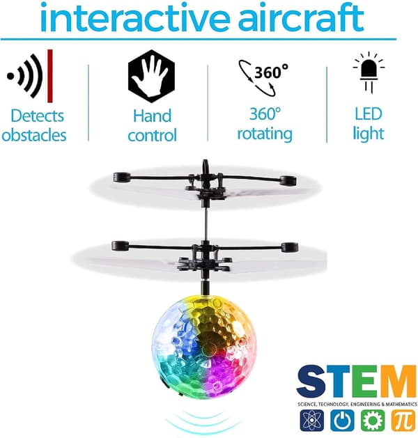 2 kpl Magic Flying Ball Lelu - Infrapuna Induktio RC Drone, Disco L