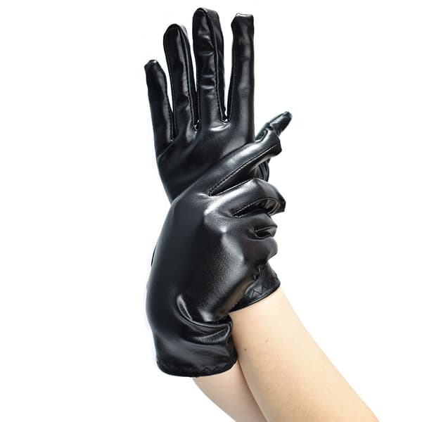 Korte skinnhansker for kvinner Punk Dressing Up Props Håndklær F