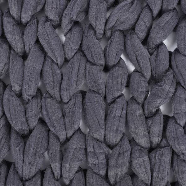 Knitted Chunky Plush Sofa BLANKET Warm Soft Super Large Bulky (Grey 60 * 60cm / 23.6 * 23.6in)