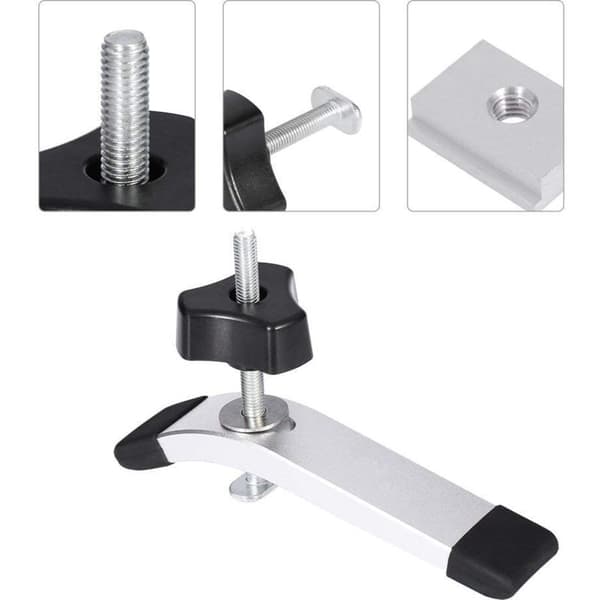 Fast-acting T-shaped metal clamp for track milling (full set)