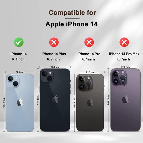 Etui til iPhone 14, PU-læder tegnebogsetui [Stødsikkert] [Magnetisk] [Kortholder] [Stativfunktion] Flip-etui (Sort)_tfrf