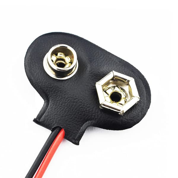 30 kpl 9 voltin paristopidike, kontaktiparistoliittimet (30 kpl - 15 cm)