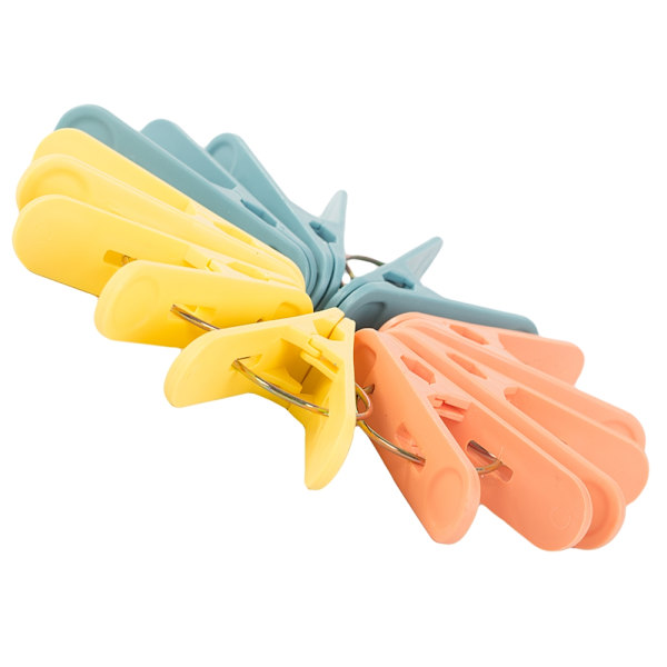Clothes pegs plastic 18-pack - Strong frogs for laundry 110