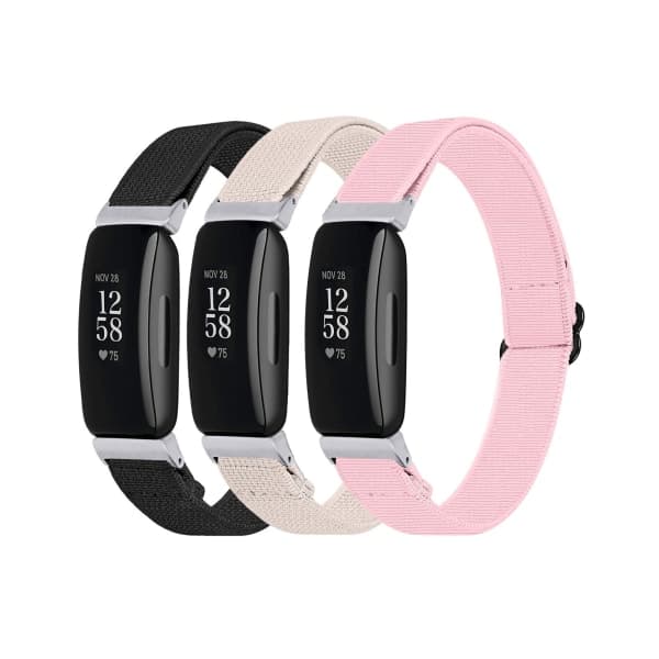 Elastiske stropper for Fitbit Inspire 2 - 3-pakning med elastiske armbånd