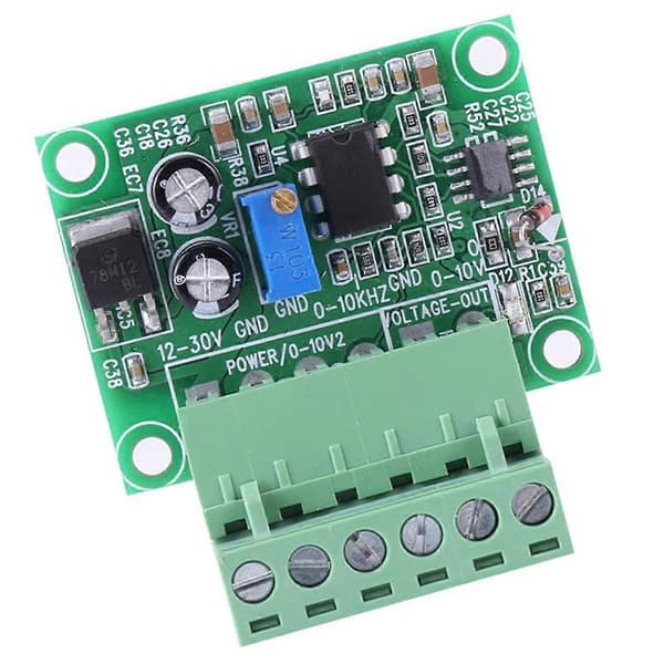 Frekvenskonvertering Spændingsomformer 0-10V/5V F/V Digital til Analog Frekvensomformer Interface Graveringsmaskine Grøn Green