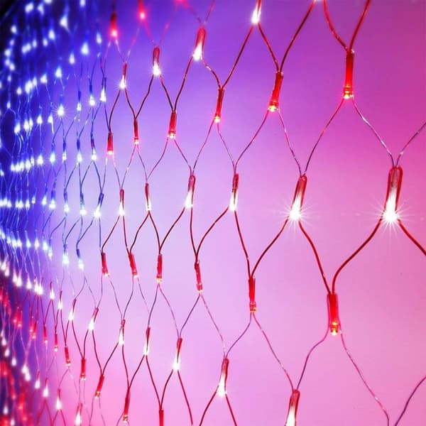 Amerikanske flaglys, superlyse 420 LED'er, dekorationer til nationaldag