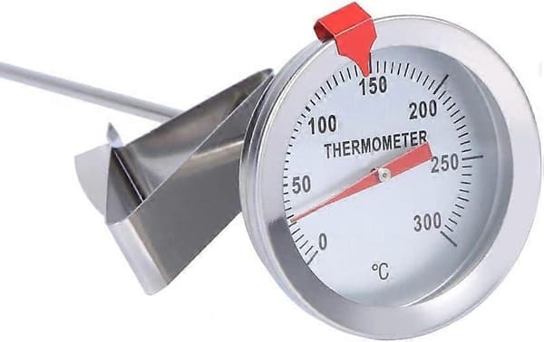 2025 Nyt Madlavningstermometer, 12\" Lang Madlavningsprobtermometer i Rustfrit Stål med Klemme til Mad Kød Hjem
