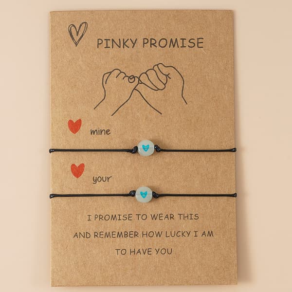 Pinky Promise Afstandsmatchning Armbånd til Par Bedste Ven