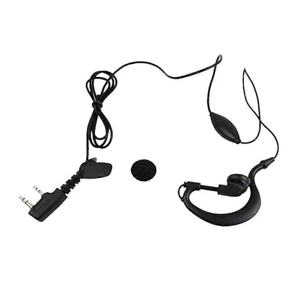 [PL】2-bens 2,5 mm/3,5 mm ørekrog hovedtelefonmikrofon trådløst headset til Baofeng Kenwood