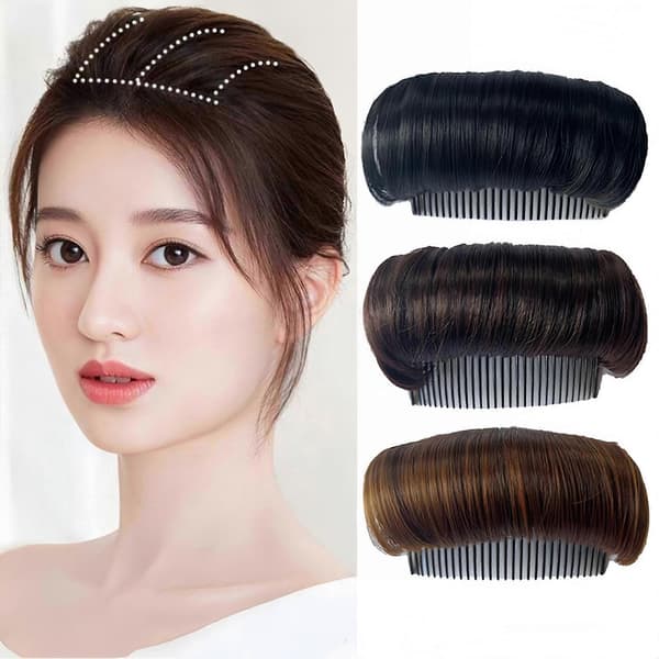Hair Volume Inserts 3pcs Invisible Volumizing Pads for Women, Secure No-Pin Updo Tool [DB]