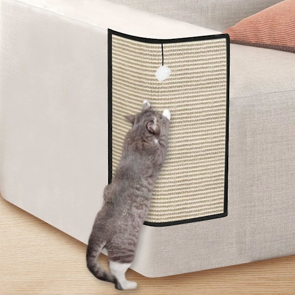 Kattklösmatta - Repskydd för soffa, klösbräda för vägg med kattboll