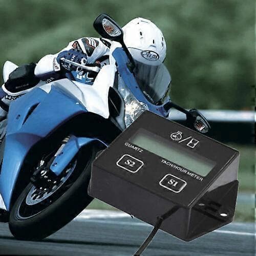 Digital omdrejningstæller timetæller induktiv motorcykel Tiny Tach vandtæt