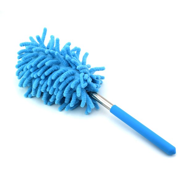 Telescopic Feather Duster - Extendable 3-Section Stainless Steel Extendable Duster Telescopic Microfiber and Chenille Duster Brush