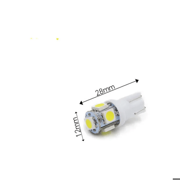 10-pakning - Hvit T10 W5W LED-bilpære