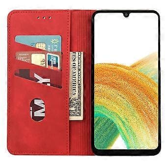 Mobiltelefonfodral för Samsung Galaxy A55 5G i PU-läder, stötsäkert, plånboksdesign (Stil C)