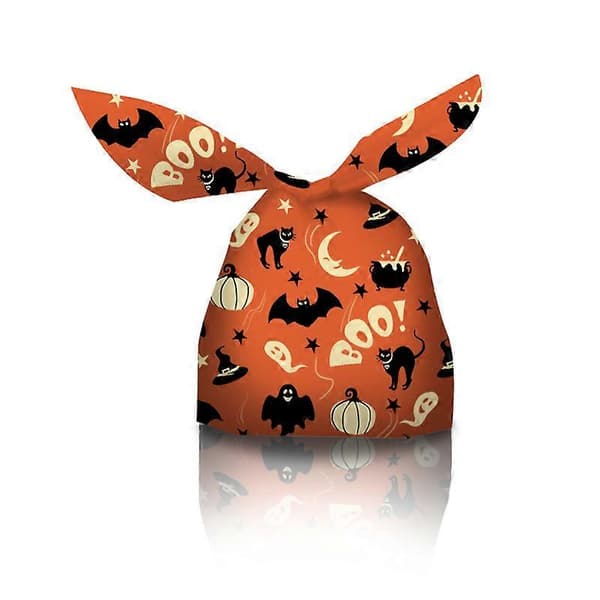Græskartreatpose Halloween Kaninpose Slikgavepose Efterårstema Festfavorit Slikpose (Natbedst)