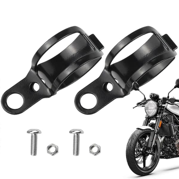 Turn Signal Bracket Extension Fork Indicator Tube Extension Easy Configuration 2 x Motorcycle Turn Signal Mounting Brackets Black