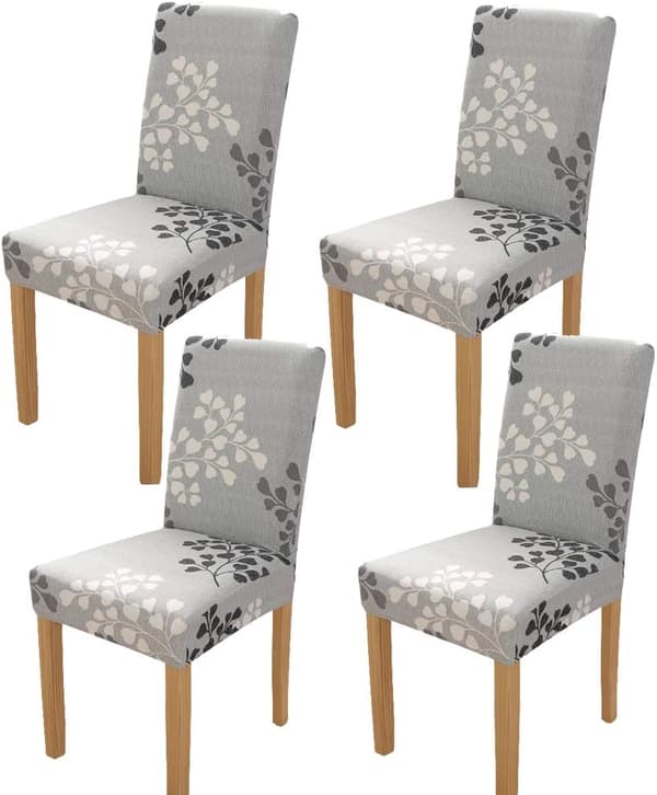 4 stk. spisestoltrekk Elastiske Vaskbare Avtakbare Stretch C