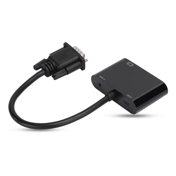 VGA til HDMI VGA HD Videokonverter Kabel Plug-and-Play Adapter til Computerprojektor