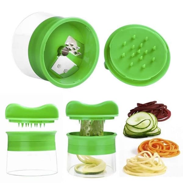 Spiral Vegetable Slicer, 3 in 1 Vegetable Spiral Spaghetti Slicer, Vegetable Spiralizer Peeler for Zucchini, Noodles, Spaghetti
