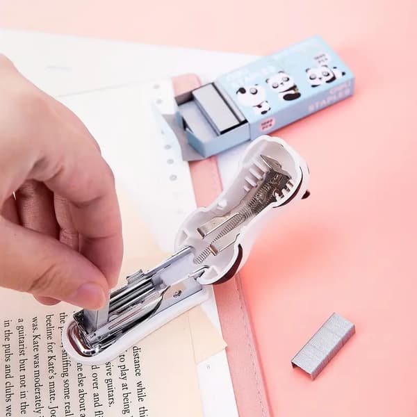 Cartoon Mini Stapler Set No. 10 Staples Stapler Portable School Stapler Paper Binding Tool