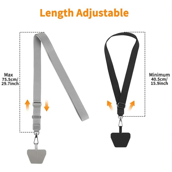 2-pack Adjustable Phone Lanyard, Universal Mobile Phone Necklace