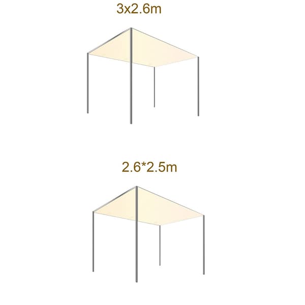 Sunshade Tent Outdoor Waterproof Cover with Hook and Loop Portable Lightweight Does Not Include Tent Pole A A