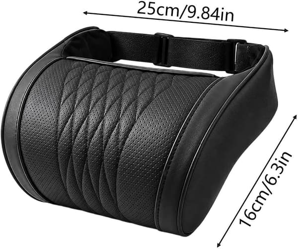 hodestøtte for bilsete, ergonomisk bil svart - Schwarz