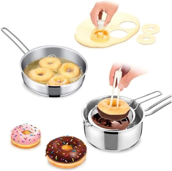 DIY Donut Maker Kake Brødform Kutter Kakedekorasjonsverktøy Lag