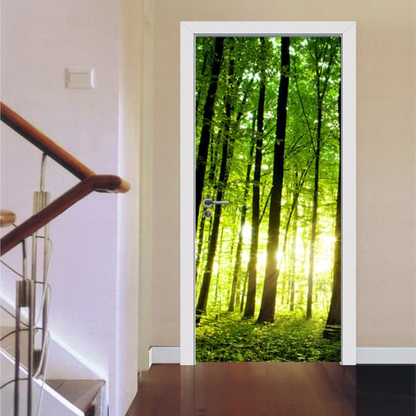 77x200cm Dörrdekal Trompe l'oeil Effekt 3D Tapet (Stil 3)