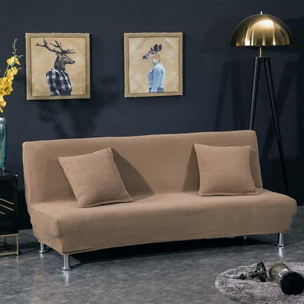 Sofatrekk uten armlener, stretchtrekk, beskyttelse for sovesofa