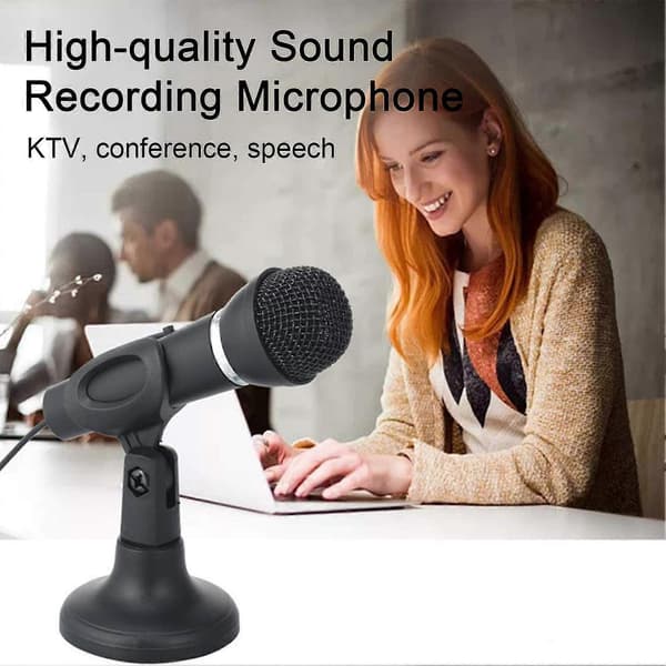 Professional Wired Dynamic Microphone HiFi Sound Quality Low Latency Plug And Play Karaoke Recording 3.5mm Vocal Microphone