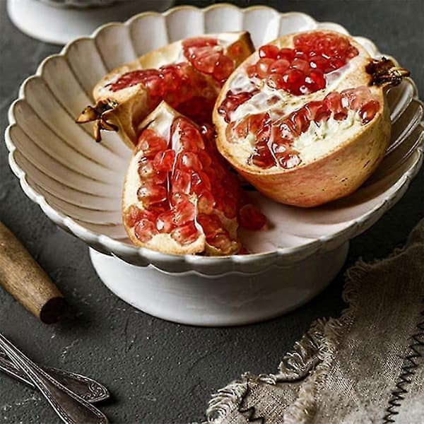 Ceramic Fruit Bowl Household Fruit Bowl Living Room Kitchen Drain Basket Dumpling Bowl with Drain